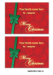 Free download Green Ribbon Christmas Card DOC, XLS or PPT template free to be edited with LibreOffice online or OpenOffice Desktop online