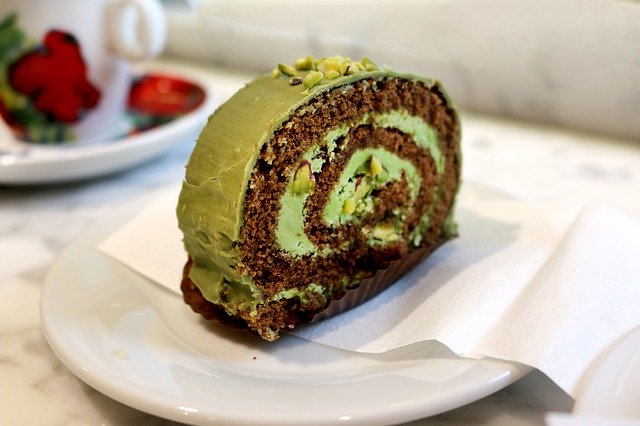 Free download Green Tea Cake Desert -  free photo or picture to be edited with GIMP online image editor