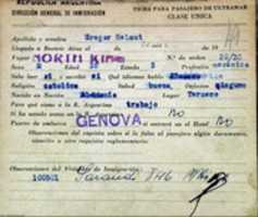 Free download Gregor Helmut Ficha De Pasajero De Mengele free photo or picture to be edited with GIMP online image editor