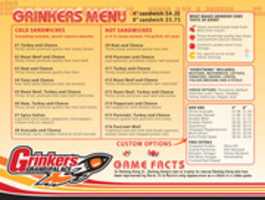 Free download Grinkers Grand Palace | Menu Front Side free photo or picture to be edited with GIMP online image editor