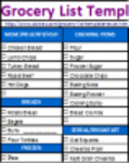 Free download Grocery list printable DOC, XLS or PPT template free to be edited with LibreOffice online or OpenOffice Desktop online