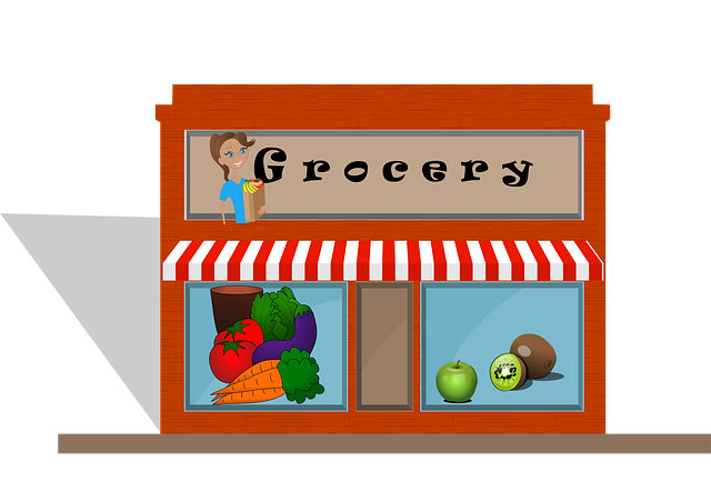 Free download Grocery Shop Green -  free illustration to be edited with GIMP free online image editor