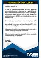 Free download Grupo TVCable Precios - Incremento 2018 free photo or picture to be edited with GIMP online image editor