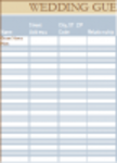 Free download Guest List Template DOC, XLS or PPT template free to be edited with LibreOffice online or OpenOffice Desktop online
