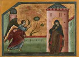 Free download Guido Da Siena, Annunciation free photo or picture to be edited with GIMP online image editor