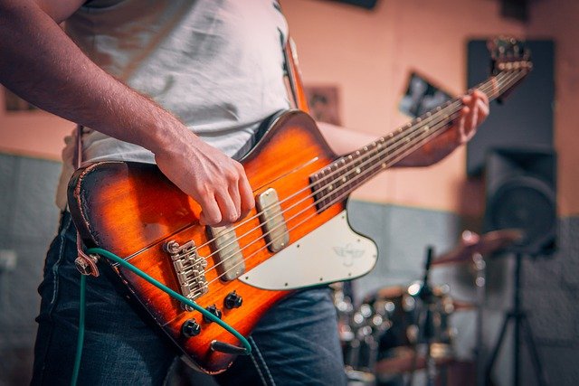 Free download guitar bass guitar man free picture to be edited with GIMP free online image editor