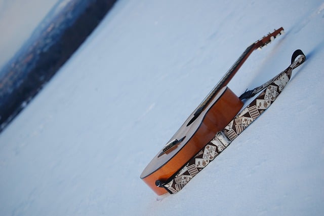 Free download guitar snow winter music free picture to be edited with GIMP free online image editor