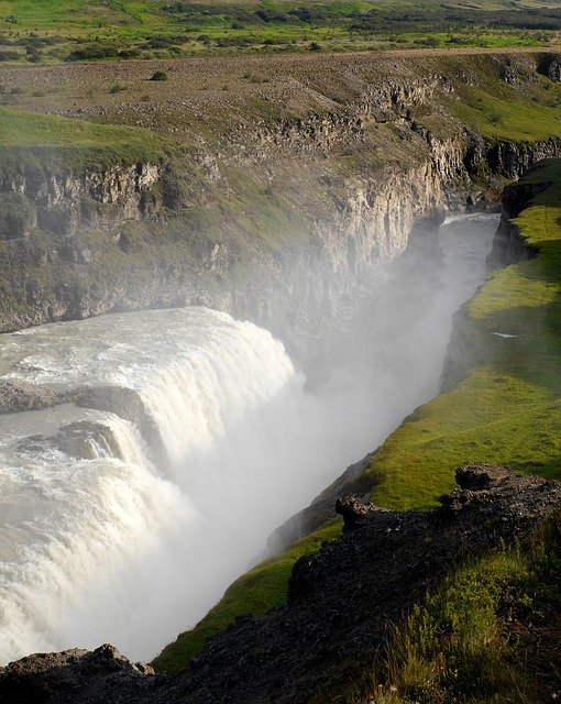 무료 다운로드 Gulfoss Gorge Hvítá - 무료 사진 또는 김프 온라인 이미지 편집기로 편집할 수 있는 사진