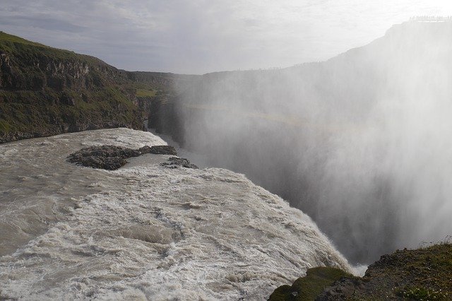 무료 다운로드 Gulfoss Waterfall The Fog - 무료 사진 또는 GIMP 온라인 이미지 편집기로 편집할 수 있는 사진