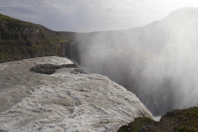 Gulfoss Şelalesi Sis'i ücretsiz indirin - GIMP çevrimiçi resim düzenleyiciyle düzenlenecek ücretsiz fotoğraf veya resim