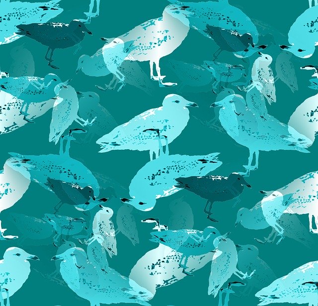 Free download Gulls Pattern Color -  free illustration to be edited with GIMP free online image editor