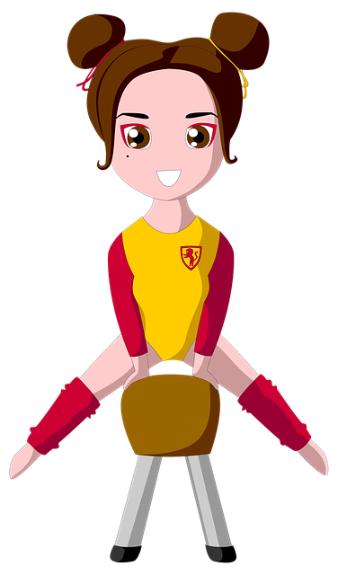 Kostenloser Download Gymnast Sports Girl - kostenlose Illustration, die mit dem kostenlosen Online-Bildeditor GIMP bearbeitet werden kann