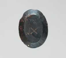 Free download Haematite intaglio: Youth on inscribed stele free photo or picture to be edited with GIMP online image editor