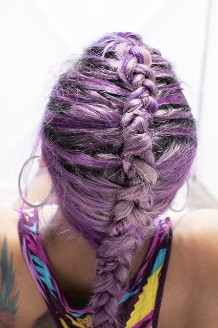 Download gratuito Hair Purple Beauty - foto o immagine gratuita da modificare con l'editor di immagini online di GIMP