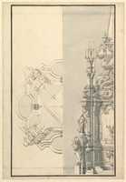 Free download Half Ground Plan and Half Elevation for a Catafalque for a Queen of Sardinia free photo or picture to be edited with GIMP online image editor