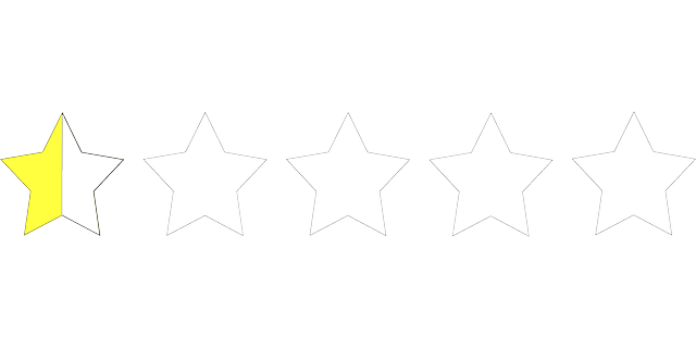 Free download Half Star Poor Rating - Free vector graphic on Pixabay free illustration to be edited with GIMP free online image editor