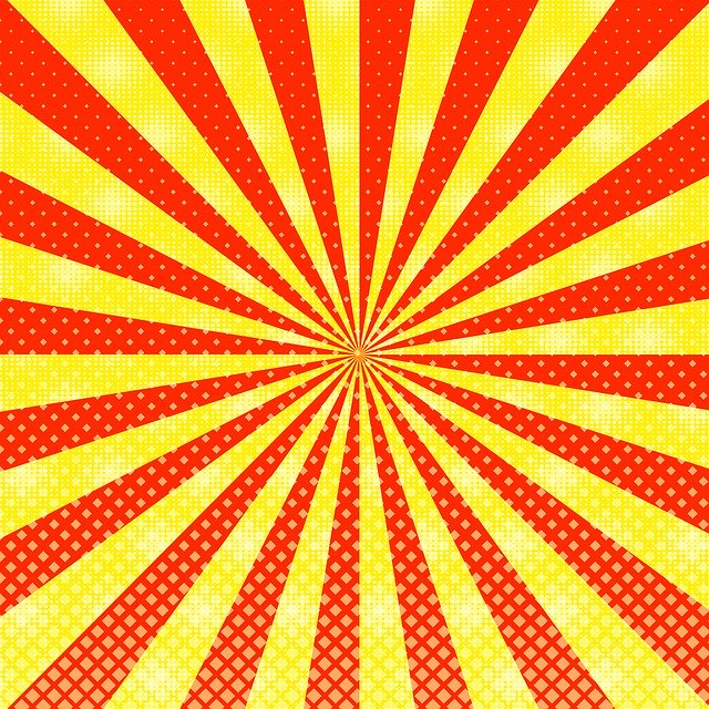 Free download Halftone Starburst Comic Paper -  free illustration to be edited with GIMP free online image editor