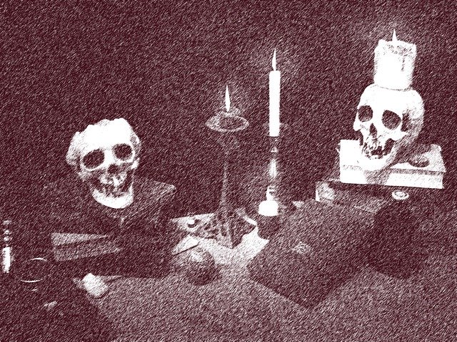 Free download Halloween Skull Candles -  free illustration to be edited with GIMP free online image editor