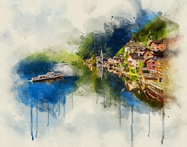 Free download Hallstatt Austria Bergsee -  free illustration to be edited with GIMP free online image editor