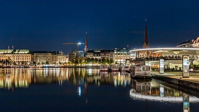 Free picture Hamburg Alster Evening -  to be edited by GIMP free image editor by OffiDocs