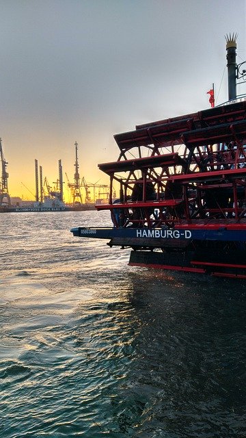 Free download Hamburg Boat Elbe -  free photo or picture to be edited with GIMP online image editor