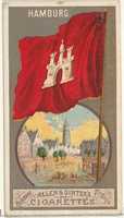 Free download Hamburg, from the City Flags series (N6) for Allen & Ginter Cigarettes Brands free photo or picture to be edited with GIMP online image editor