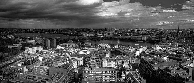 تنزيل Hamburg Panorama Elbe مجانًا - صورة مجانية أو صورة لتحريرها باستخدام محرر الصور عبر الإنترنت GIMP