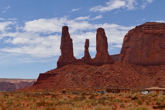 Free download Hamlet Navajo Three-Sisters -  free photo or picture to be edited with GIMP online image editor