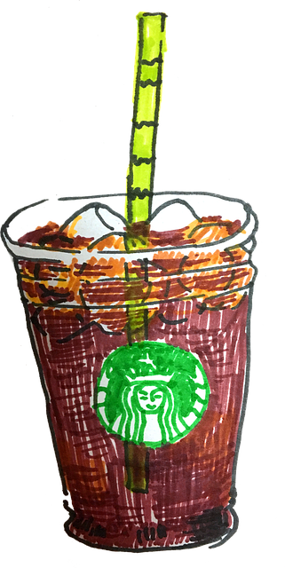 Free download Hand Painting Coffee Iced -  free illustration to be edited with GIMP free online image editor