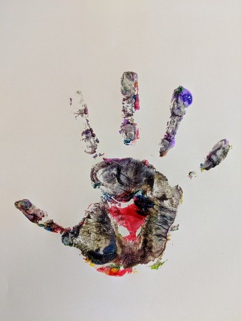Free download Hand Print Childhood Preschool -  free illustration to be edited with GIMP free online image editor