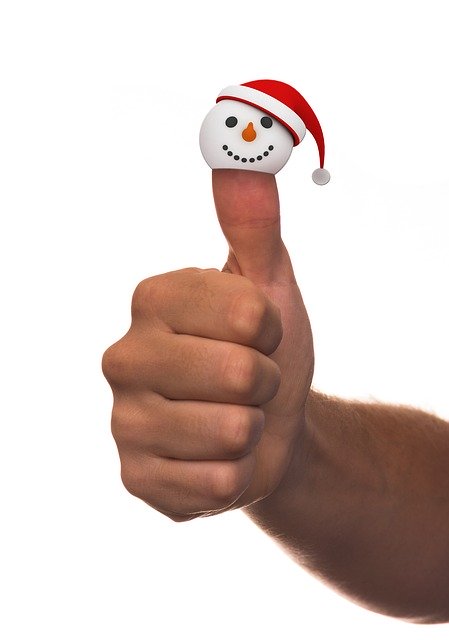 Free download Hand Thumb Snowman -  free illustration to be edited with GIMP free online image editor