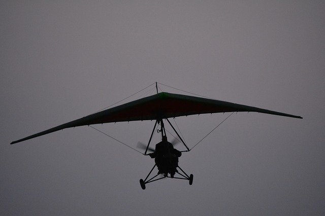 Free download Hang Glider Sky Grey -  free photo or picture to be edited with GIMP online image editor