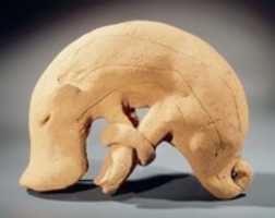 Free download Haniwa (Hollow Clay Sculpture) of a Boar with Bound Feet free photo or picture to be edited with GIMP online image editor