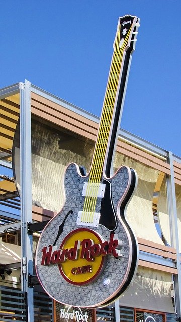 Free download Hard Rock Café Guitar Tourism -  free illustration to be edited with GIMP free online image editor
