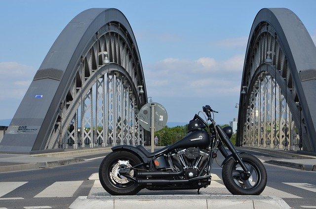 Free download Harley Davidson Fat Boy Custom Old -  free photo or picture to be edited with GIMP online image editor