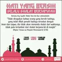 Free download Hati Yang Bersih Selalu Shalat Berjamaah free photo or picture to be edited with GIMP online image editor