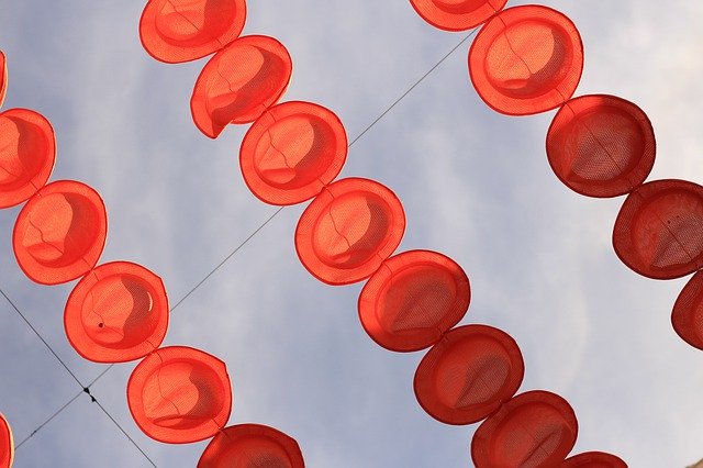 Free download Hats Garland Orange -  free photo or picture to be edited with GIMP online image editor
