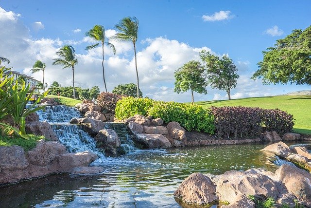 Ücretsiz indir hawaii oahu şelale kayaları GIMP ücretsiz çevrimiçi resim düzenleyiciyle düzenlenecek ücretsiz resim