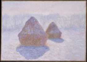Free download Haystacks (Effect of Snow and Sun) free photo or picture to be edited with GIMP online image editor