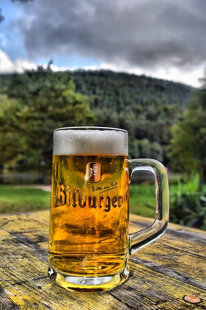 Free download Hdr Bitburger Pint Glass Cool -  free photo or picture to be edited with GIMP online image editor