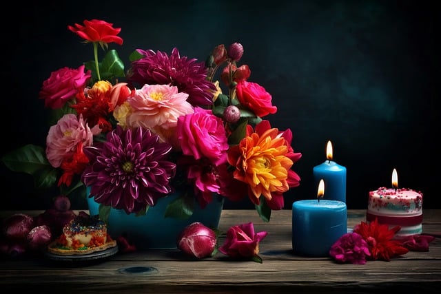 Free download hd wallpaper flowers candles free picture to be edited with GIMP free online image editor