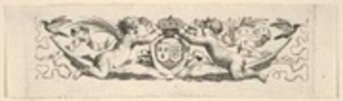 Free download Headband: Two Infants with the Arms of France and Navarre free photo or picture to be edited with GIMP online image editor