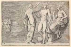 Free download Head of Satyr and Three Figures free photo or picture to be edited with GIMP online image editor
