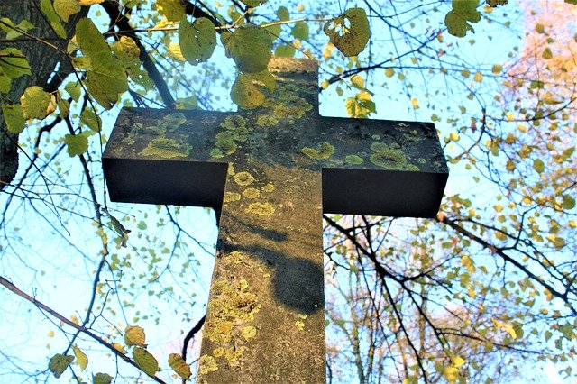 Free download Headstone Patina Moss Autumn -  free free photo or picture to be edited with GIMP online image editor