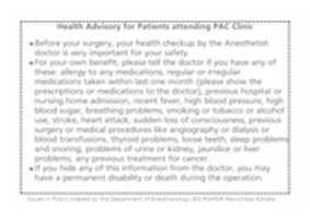 Free download Health Advisory For PAC Patients 19012021 EN free photo or picture to be edited with GIMP online image editor