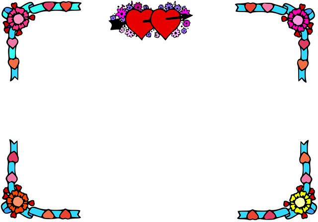 Free download Heart Border Valentine -  free illustration to be edited with GIMP free online image editor