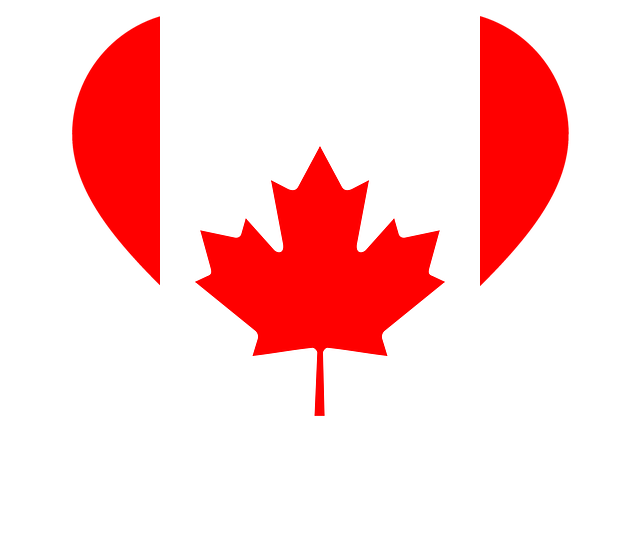 Free download Heart Flag Canada -  free illustration to be edited with GIMP free online image editor