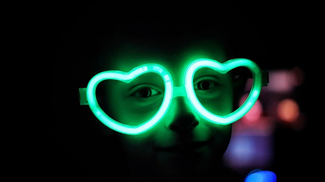 Free download heart neon kid child at night free picture to be edited with GIMP free online image editor
