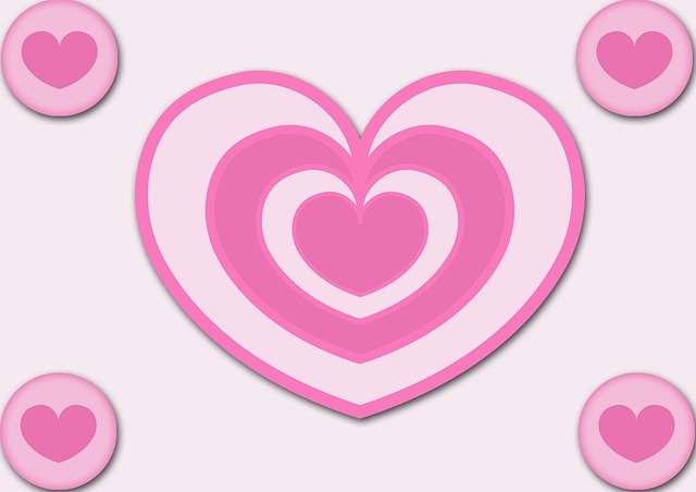 Template Photo Heart Pink Love -  for OffiDocs