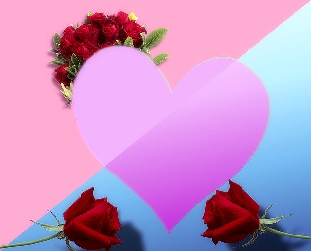 Free download Heart Roses Red -  free illustration to be edited with GIMP free online image editor